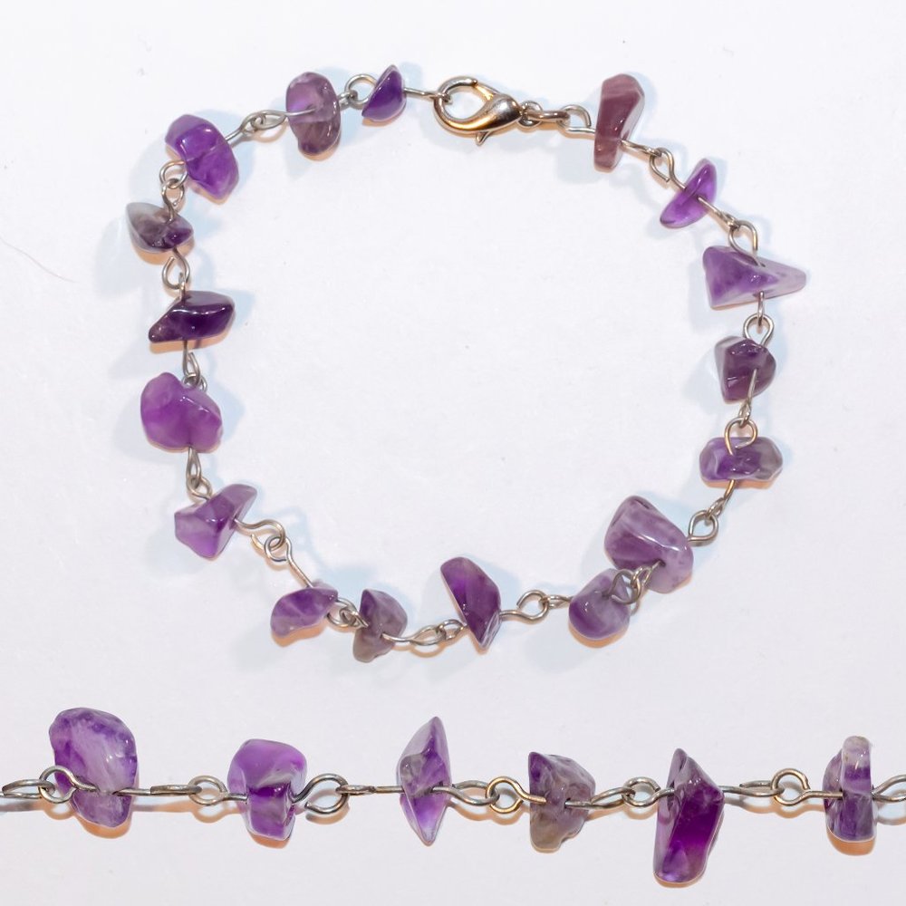 Amethyst Chip Bracelet